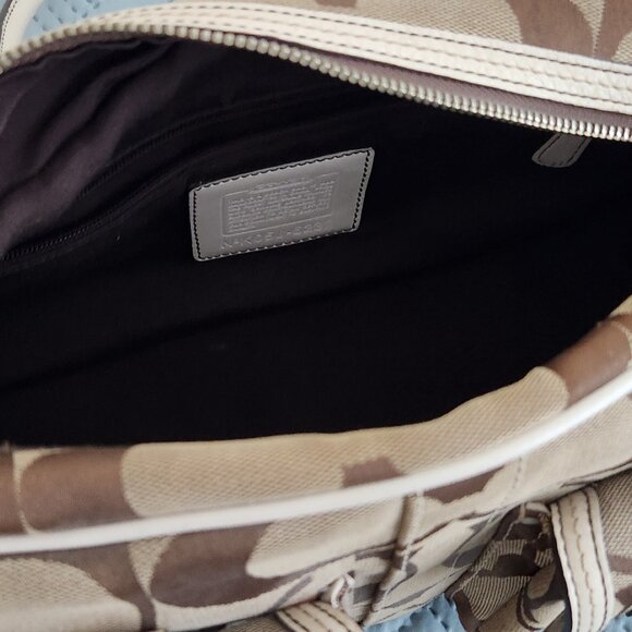 Vintage Coach handbag off white, brown/tauoe - Picture 10 of 13